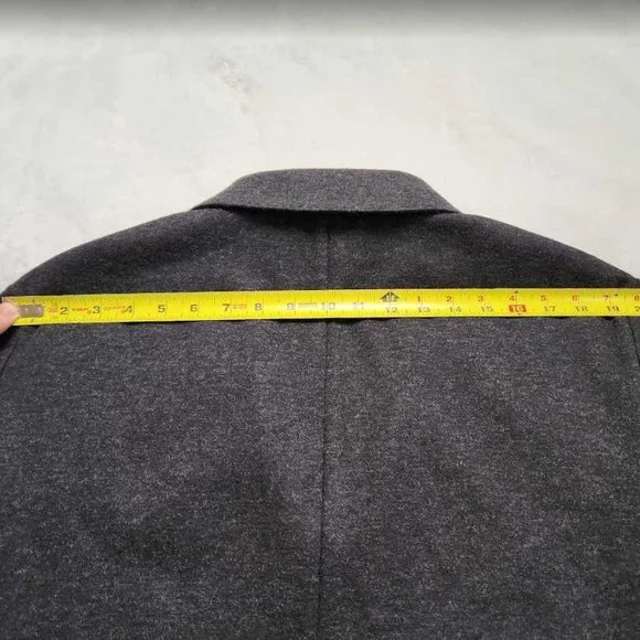 New men's XL J Crew slim fit knit suit jacket in wool-cotton blend Charcoal